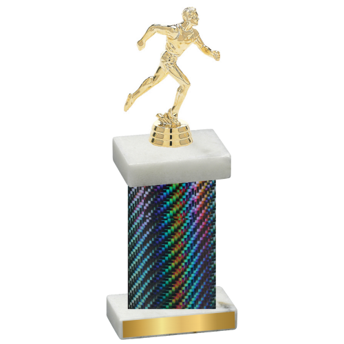 Single Black Carbon Fiber Running Trophy