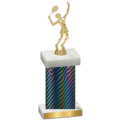 Single Black Carbon Fiber Tennis Trophy