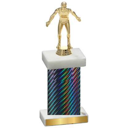 Single Black Carbon Fiber Wrestling Trophy