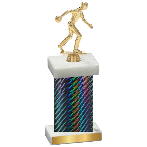 Single Black Carbon Fiber Bowling Trophy