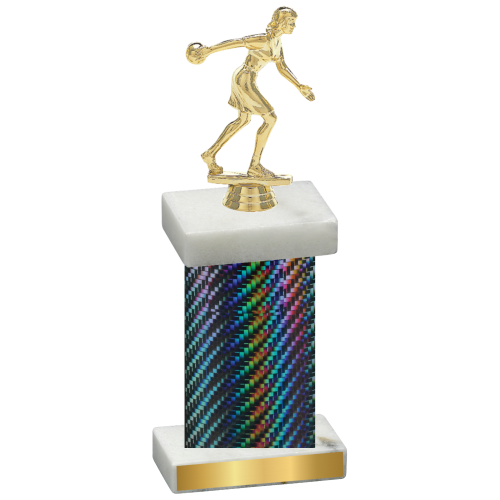 Single Black Carbon Fiber Bowling Trophy