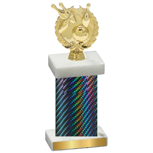 Single Black Carbon Fiber Bowling Trophy