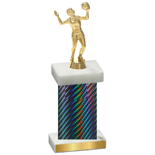 Single Black Carbon Fiber Volleyball Trophy