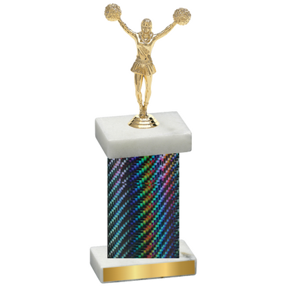 Single Black Carbon Fiber Cheerleading Trophy