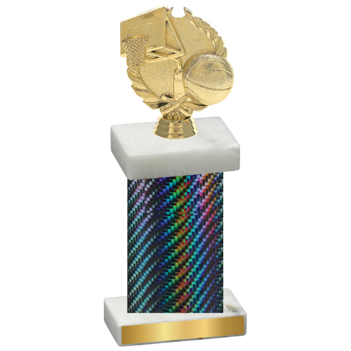 Single Black Carbon Fiber Basketball Trophy