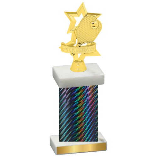 Single Black Carbon Fiber Pickleball Trophy