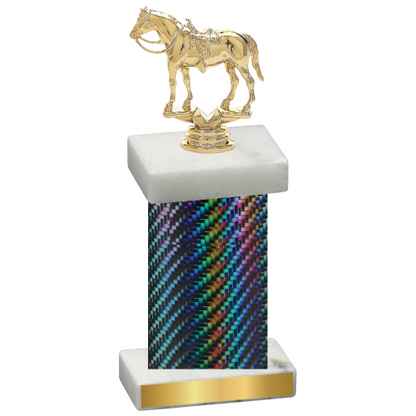 Single Black Carbon Fiber Horses Trophy