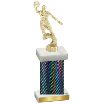 Single Black Carbon Fiber Basketball Trophy