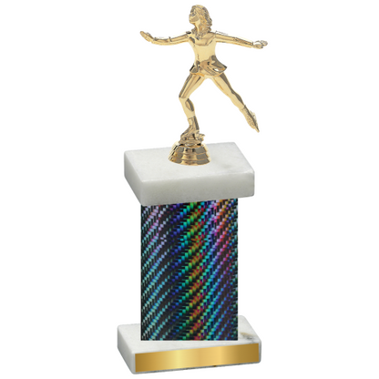 Single Black Carbon Fiber Skater Trophy