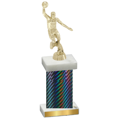 Single Black Carbon Fiber Basketball Trophy