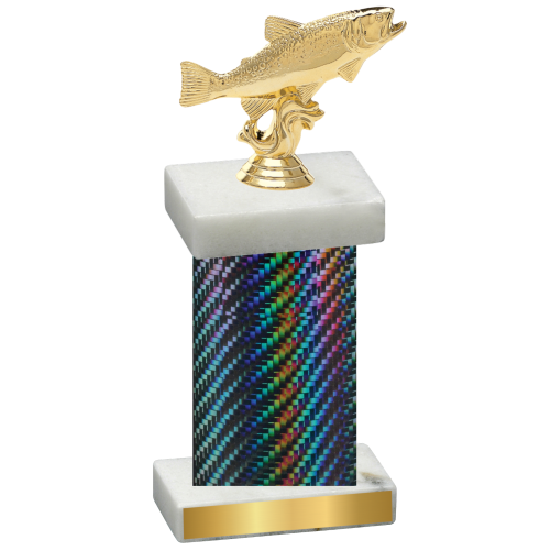 Single Black Carbon Fiber Fishing Trophy