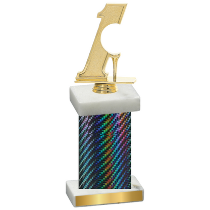 Single Black Carbon Fiber Golf Trophy