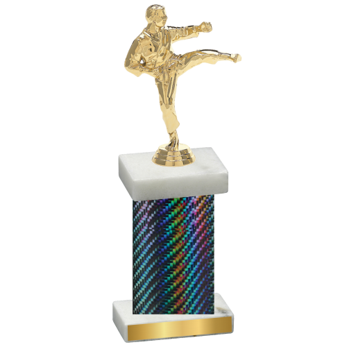 Single Black Carbon Fiber Karate Trophy