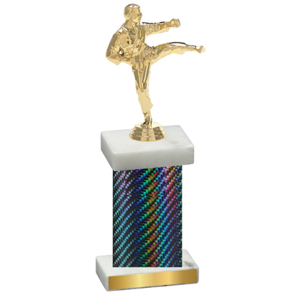 Single Black Carbon Fiber Karate Trophy