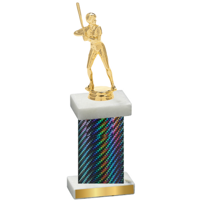 Single Black Carbon Fiber Softball Trophy