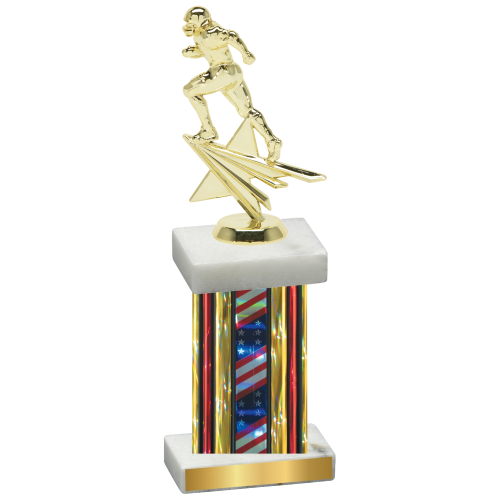 Single Flag USA Football Trophy