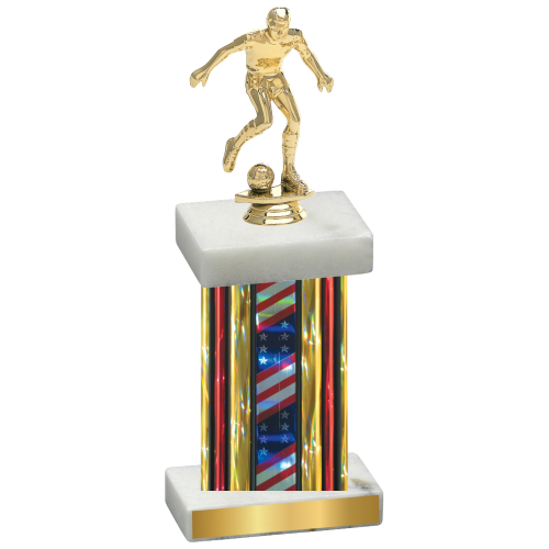 Single Flag USA Soccer Trophy