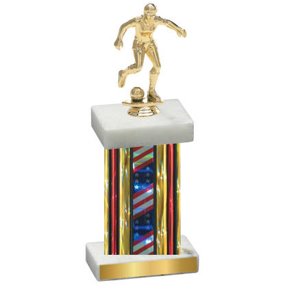 Single Flag USA Soccer Trophy