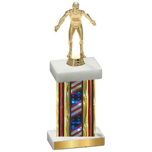 Single Flag USA Wrestling Trophy