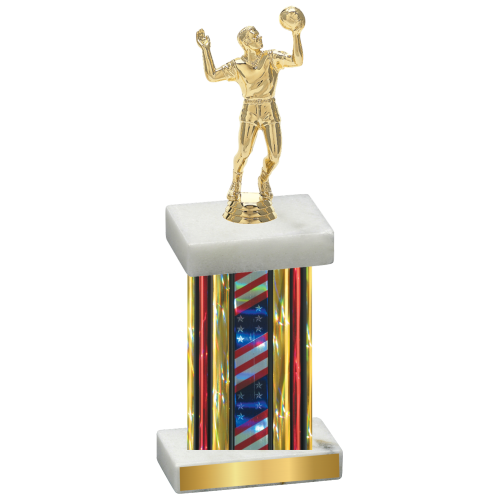 Single Flag USA Volleyball Trophy