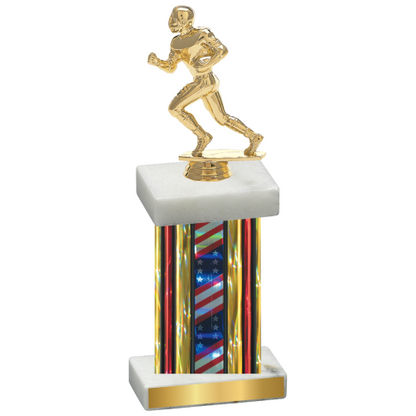 Single Flag USA Football Trophy