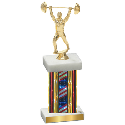 Single Flag USA Weights Trophy