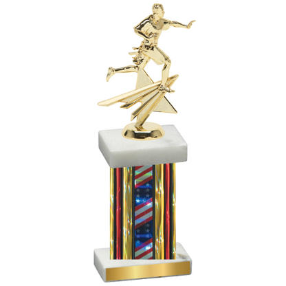 Single Flag USA Flag Football Trophy