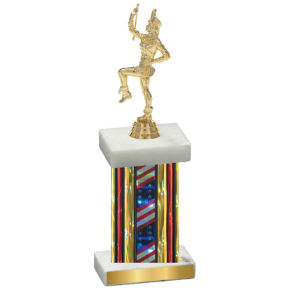 Single Flag USA Majorette Trophy