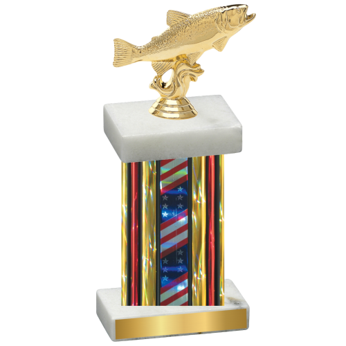 Single Flag USA Fishing Trophy