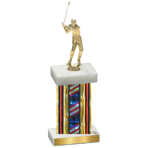 Single Flag USA Golf Trophy