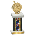 Single Flag USA Baseball Trophy