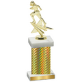 Single Gold Carbon Fiber Football Trophy