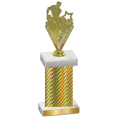 Single Gold Carbon Fiber Rugby Trophy