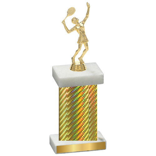 Single Gold Carbon Fiber Tennis Trophy