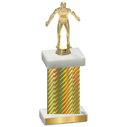 Single Gold Carbon Fiber Wrestling Trophy