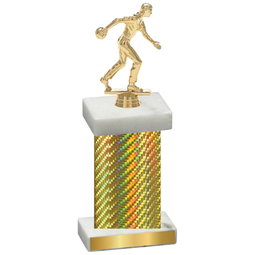 Single Gold Carbon Fiber Bowling Trophy