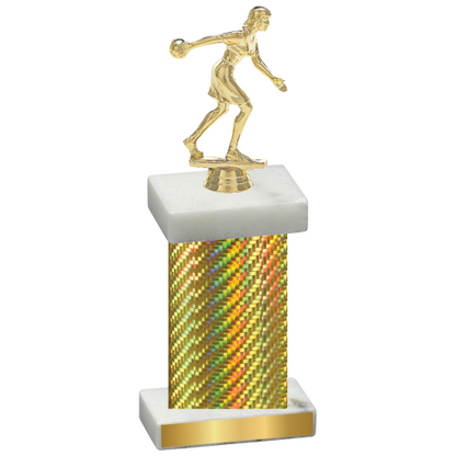 Single Gold Carbon Fiber Bowling Trophy