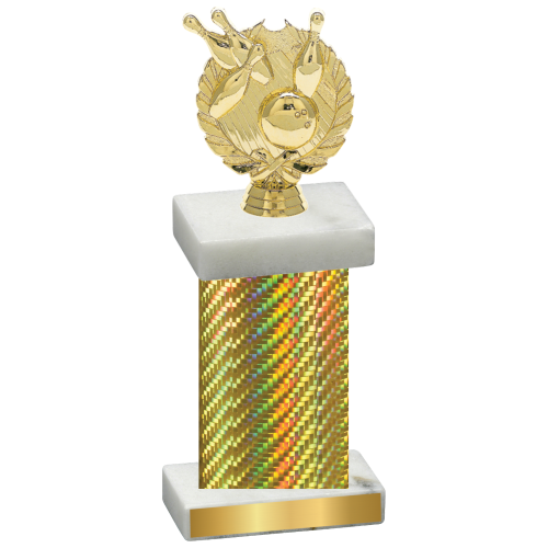 Single Gold Carbon Fiber Bowling Trophy