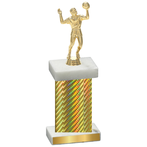 Single Gold Carbon Fiber Volleyball Trophy