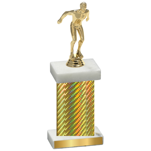 Single Gold Carbon Fiber Swimming Trophy