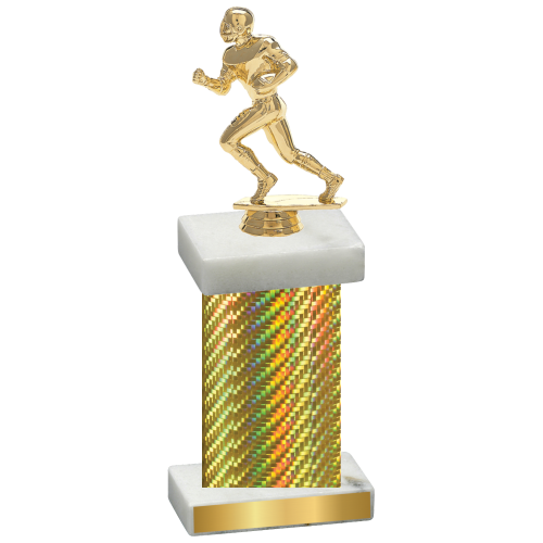 Single Gold Carbon Fiber Football Trophy