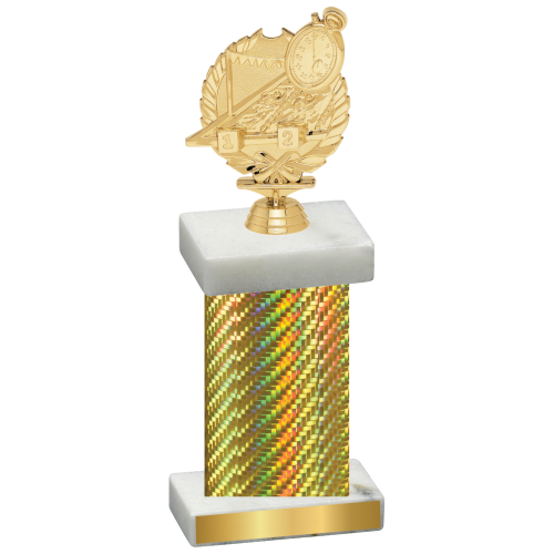 Single Gold Carbon Fiber Swimming Trophy