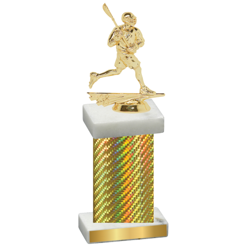 Single Gold Carbon Fiber Lacrosse Trophy