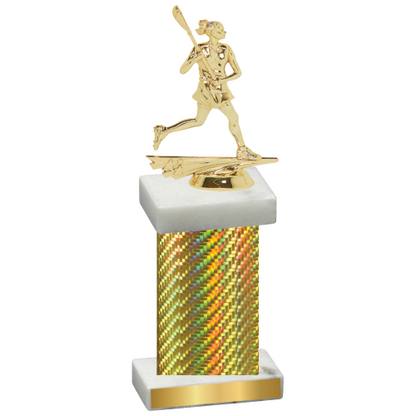 Single Gold Carbon Fiber Lacrosse Trophy