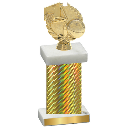 Single Gold Carbon Fiber Basketball Trophy