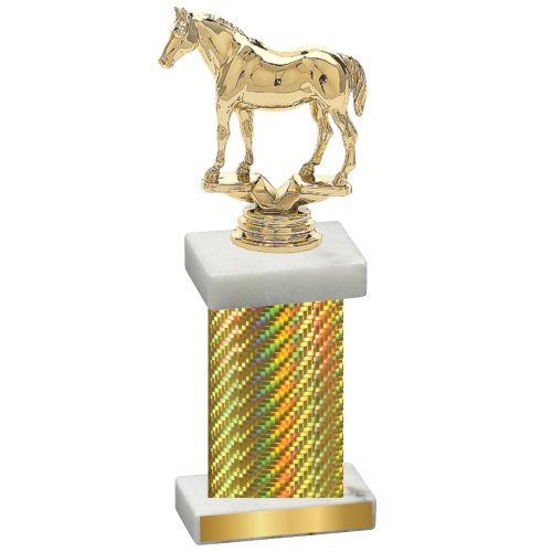 Single Gold Carbon Fiber Horses Trophy