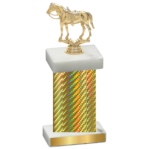 Single Gold Carbon Fiber Horses Trophy