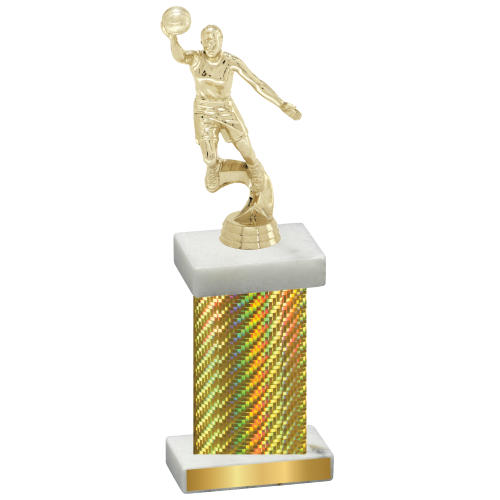 Single Gold Carbon Fiber Basketball Trophy