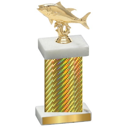 Single Gold Carbon Fiber Fishing Trophy