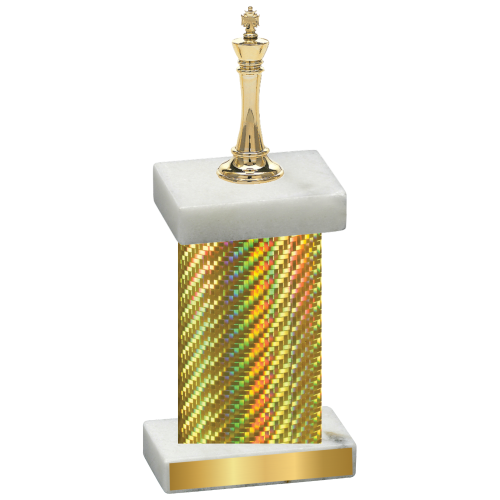 Single Gold Carbon Fiber Chess Trophy